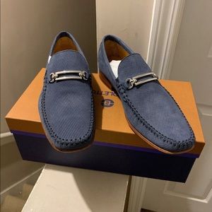 Navy Broletto Nubuck Bit Loafer 8.5M